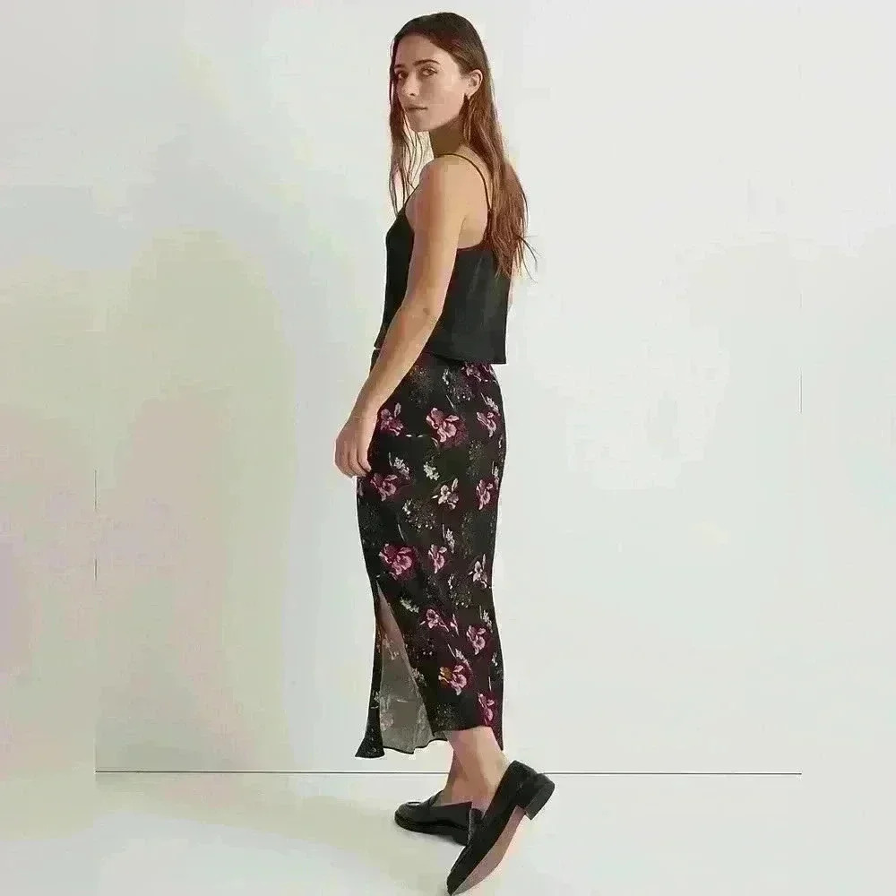 NWT The Layton Midi Slip Skirt in Floral Cupro-Blend Size 10 Sold out on website - Picture 3 of 8